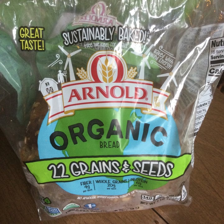 photo of Arnold Organic 22 grains & seeds Plant-based shared by @pattyrf on  16 Sep 2021 - review