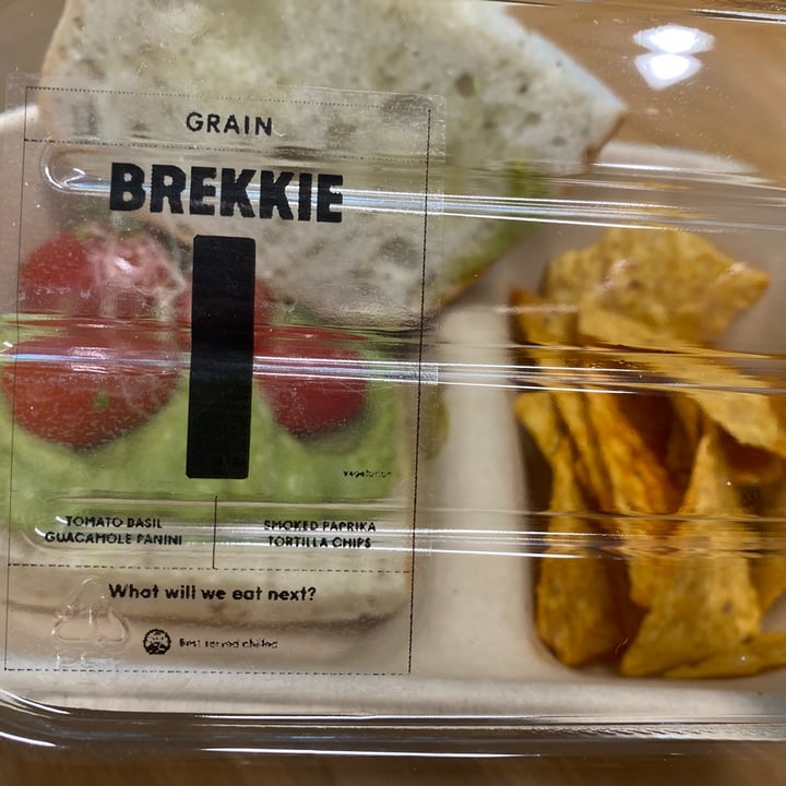 photo of Grain Brekkie I (Tomato Basil Guacamole Panini + Smoked Paprika Tortilla Chips) shared by @tabs on  21 Jul 2022 - review