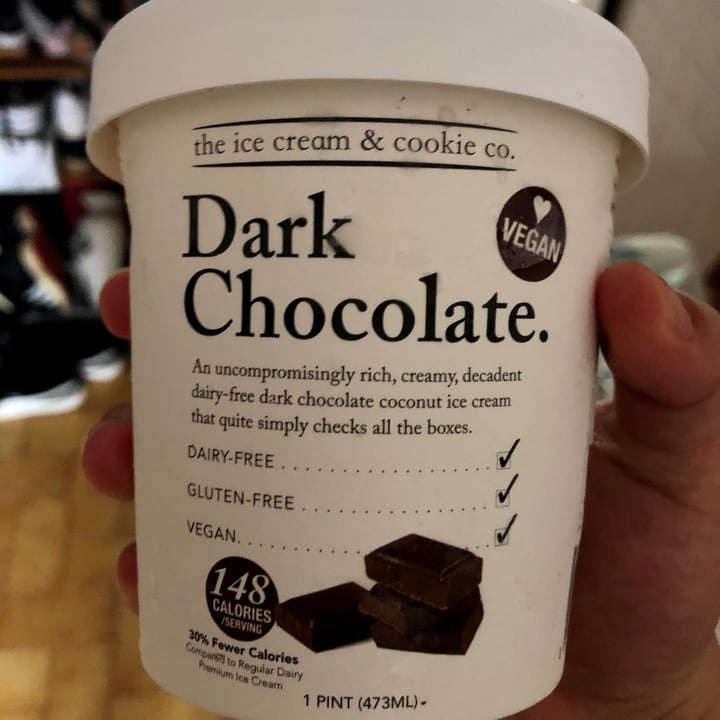 photo of The Ice Cream & Cookie Co Vegan Dark Chocolate Ice Cream shared by @jeromi4559 on  16 Jul 2020 - review