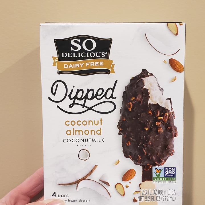 photo of So Delicious Dairy Free Dipped Coconut Almond Coconutmilk Frozen Dessert shared by @ambularfortheanimals on  14 May 2020 - review