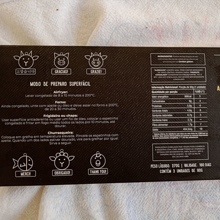 review photo of Açougue vegano Espetinho Vegano Misto shared by @carolcherry on 06 Sep 2022 - review