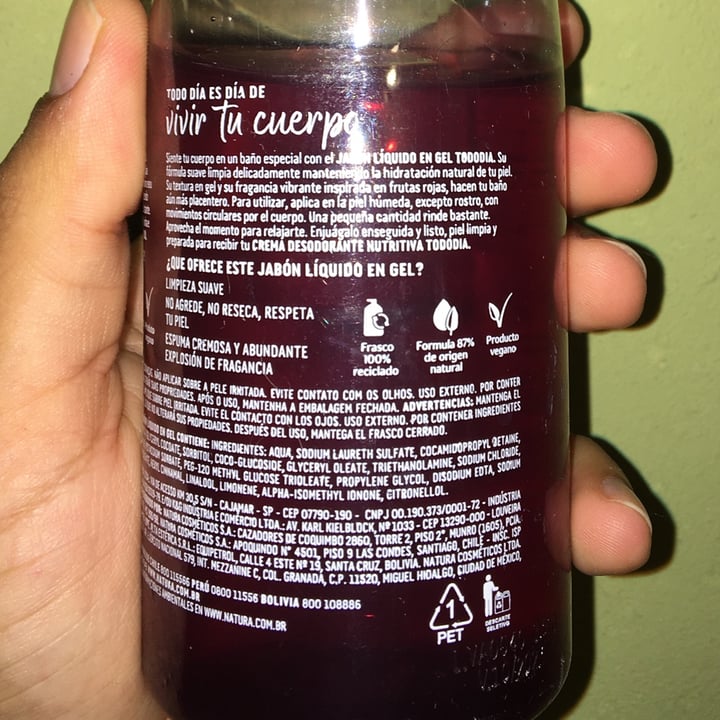 review photo of Natura Ciruela y flor de Cerejeira Jabón líquido en gel shared by @rodrigo on 31 May 2021 - review
