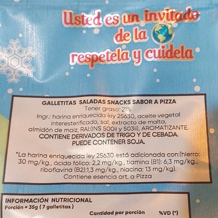 photo of Un Rincón Vegano Vegsnacks Galletas Saladas sabor Pizza shared by @melinamelinacc on  16 Jul 2020 - review