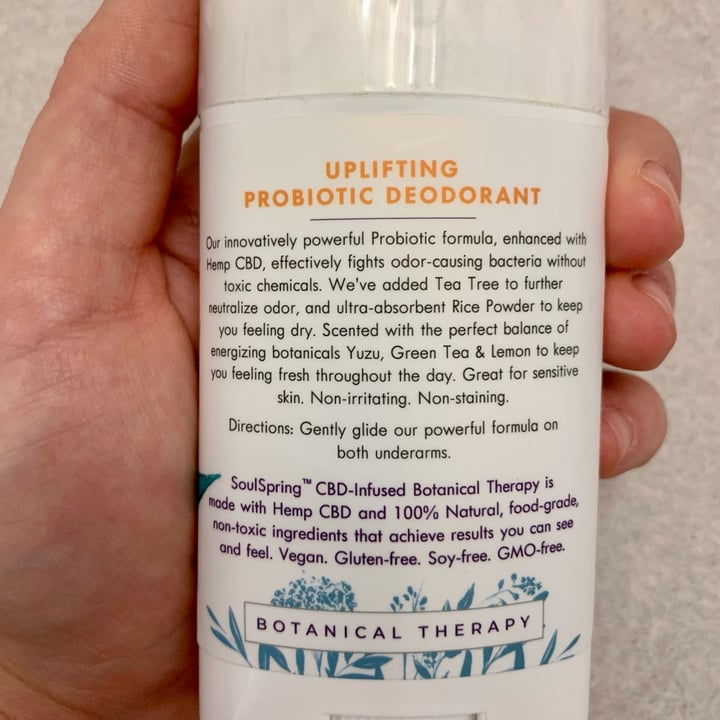 review photo of Soul Spring Uplifting Probiotic Deodorant w/ CBD shared by @hmhughes on 20 Jan 2022 - review