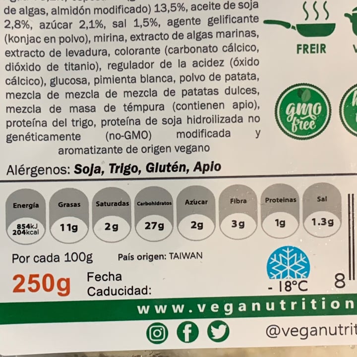 photo of Vegan Nutrition Vegan Calamari/Estilo Calamares shared by @naivoncake on  26 Sep 2020 - review