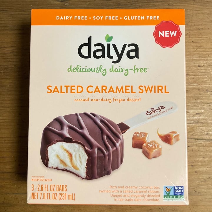 photo of Daiya Salted Caramel Swirl coconut non-dairy frozen dessert shared by @alleycatz on  25 Feb 2021 - review