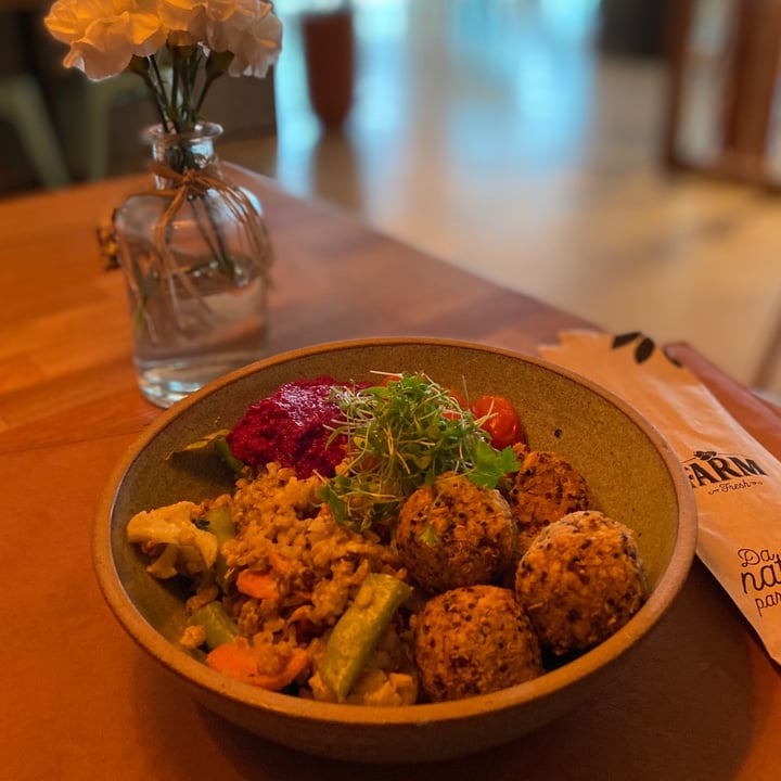 photo of Farm Fresh Foods Restaurante Saudável Falafel Bowl shared by @fernandakloppel on  17 Jul 2021 - review