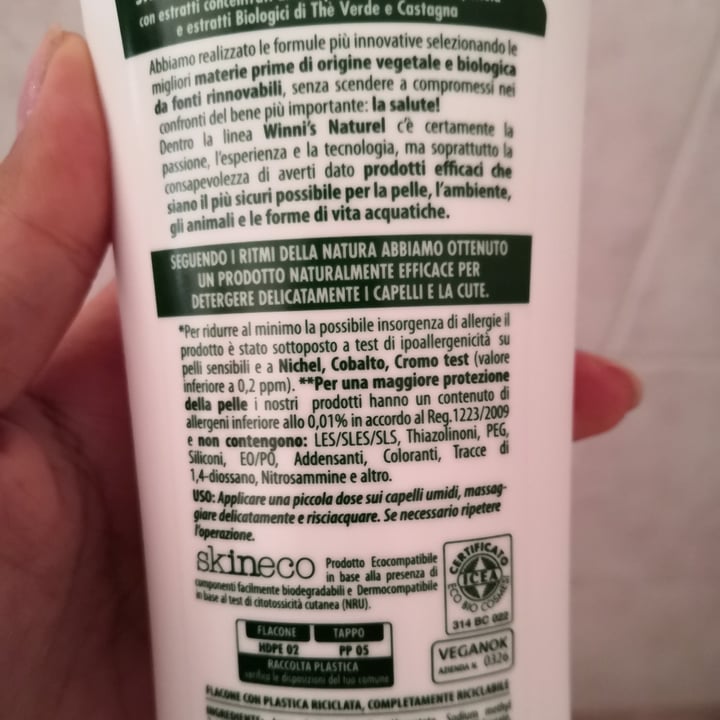 review photo of Winni's Naturel Shampoo uso frequente - Thè Verde e Betulla shared by @honoki on 05 May 2022 - review