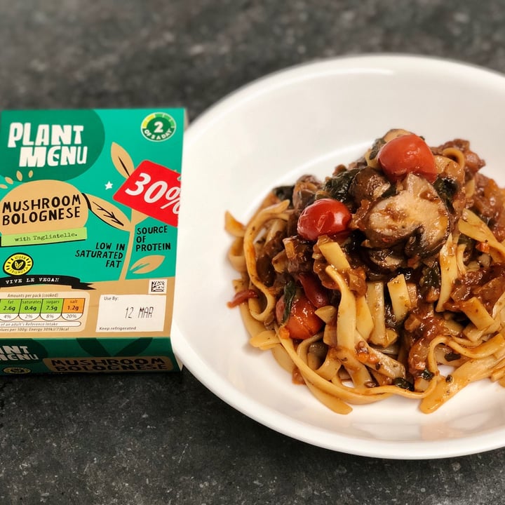 photo of Plant Menu Mushroom Bolognese with Tagliatelle shared by @rikesh on  16 Mar 2021 - review
