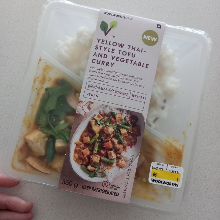 photo of Woolworths Food Yellow Thai-style Tofu and Vegetable Curry shared by @mariskar on  18 Jun 2021 - review