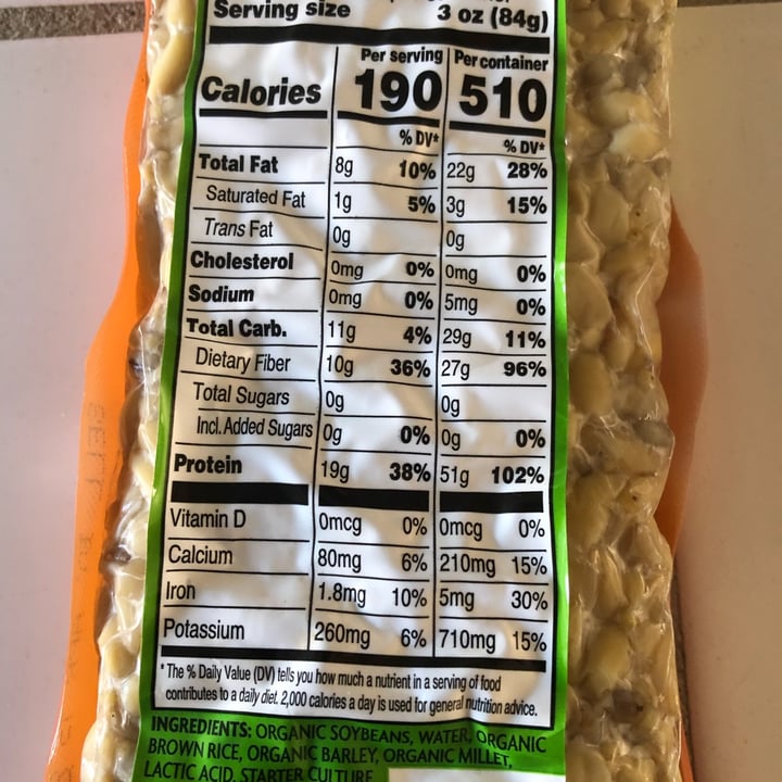review photo of Trader Joe's Organic 3 Grain Tempeh shared by @happy2bvegan on 12 Feb 2022 - review