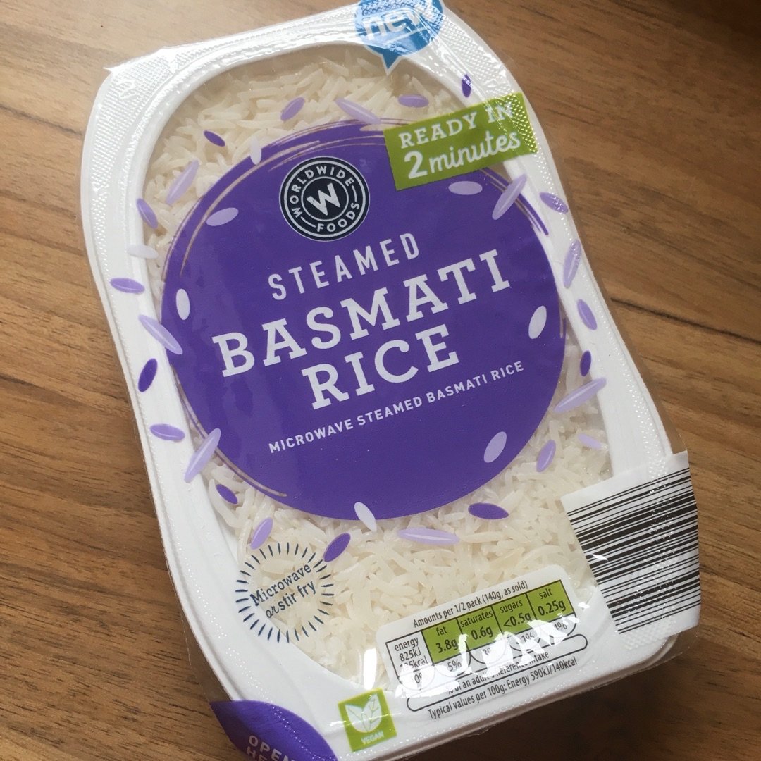 Worldwide Foods Microwave Steamed Basmati Rice From ALDI Vegan Worldwide Foods Microwave Steamed Basmati Rice From ALDI Vegan