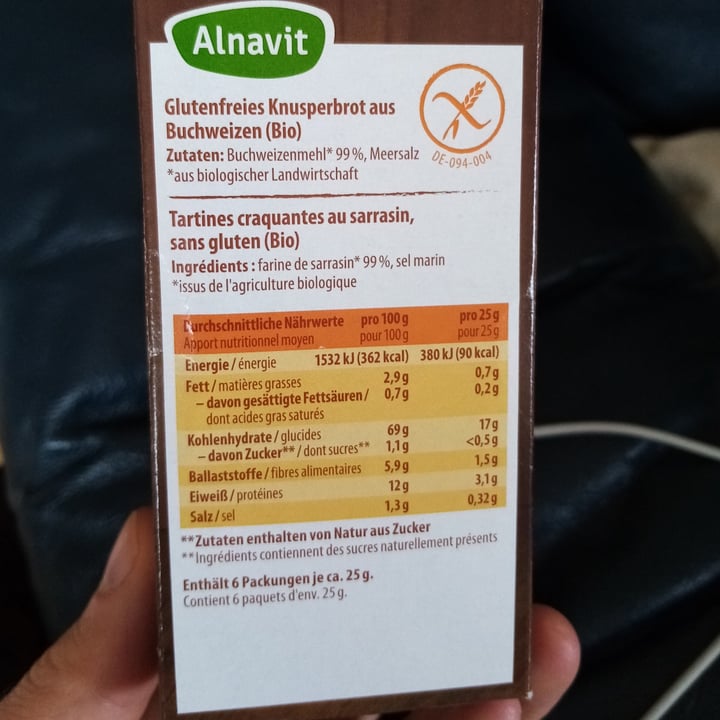 review photo of Alnavit Bio Buchweizen Knusperbrot shared by @astronautovic on 18 Apr 2021 - review