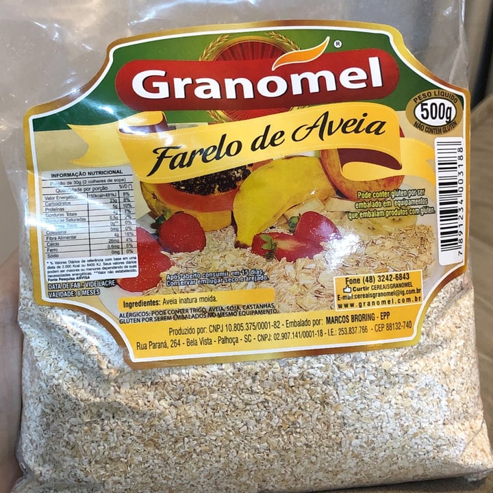 review photo of granomel Farelo De Aveia shared by @rosanelemer on 06 May 2022 - review