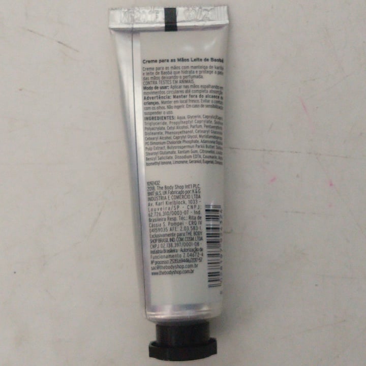 photo of The Body Shop Creme Para As Mãos,  Com Leite De Baoba shared by @anameneses on  12 May 2022 - review