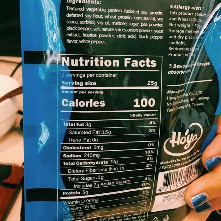 review photo of Hoya Hoya Vegan Jerky Black Pepper shared by @scynsa on 04 Jul 2021 - review