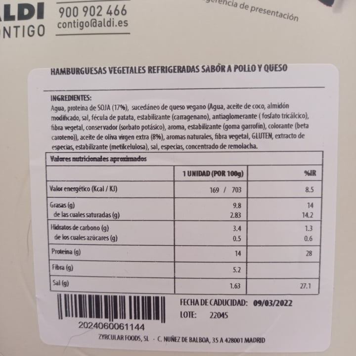 review photo of My veggie day Hamburguesa chicken shared by @veggielauher on 29 Mar 2022 - review