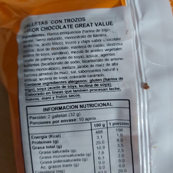 photo of Great Value  Galletas chunky shared by @dantelia on  29 Nov 2020 - review