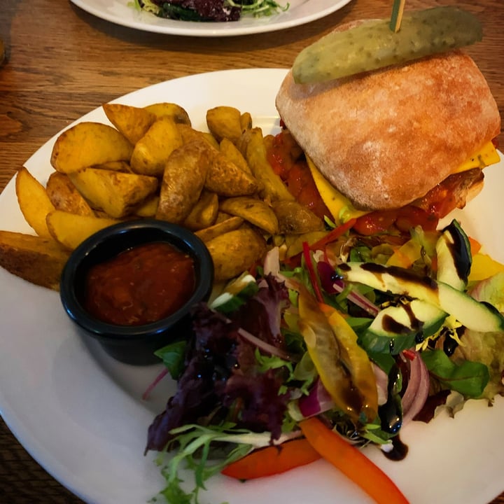 review photo of The Railway Skipton Bean Burger shared by @richgreenwood on 14 Jun 2021 - review