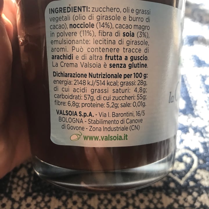 photo of Valsoia Crema cacao y avellana shared by @matildemodesti on  10 Oct 2021 - review