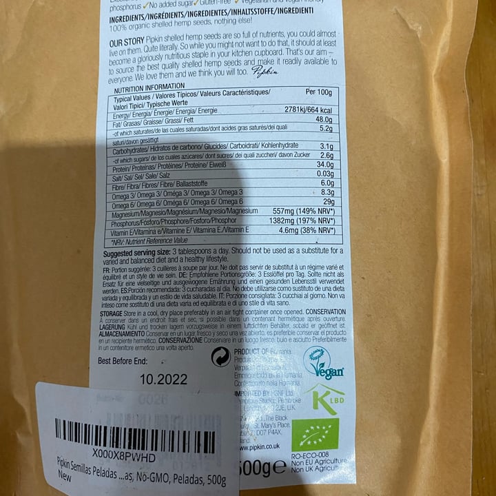 photo of Pipkin Shelled Hemp Seeds shared by @supersukita on  03 Jan 2022 - review