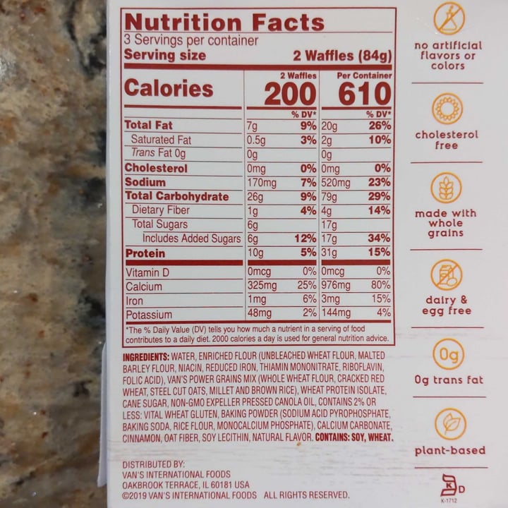 review photo of Van’s Foods Protein Power Grains, Original shared by @veganviews on 14 Feb 2022 - review
