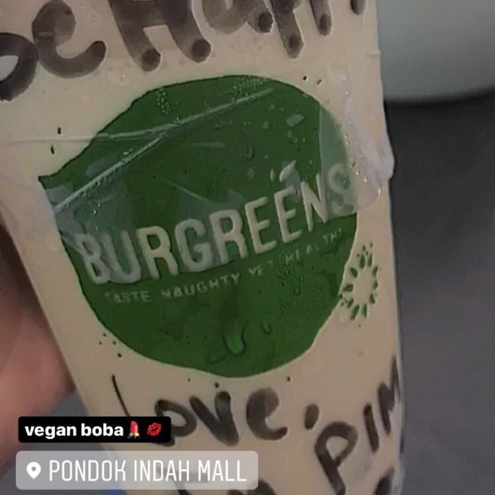 review photo of Burgreens Pondok Indah Mall vegan boba shared by @extraice on 20 Jan 2022 - review