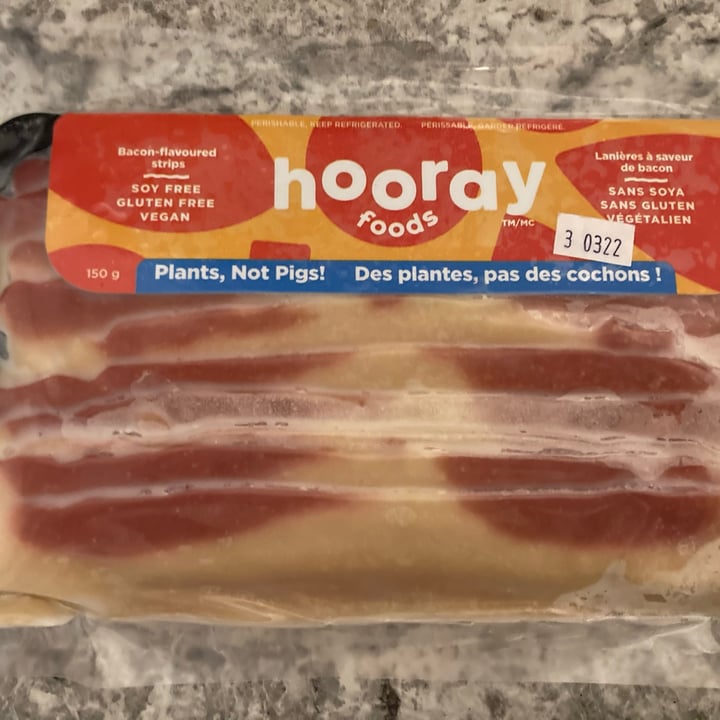 photo of Hooray Foods Plant-based Bacon shared by @cuttlefish on  28 Feb 2022 - review