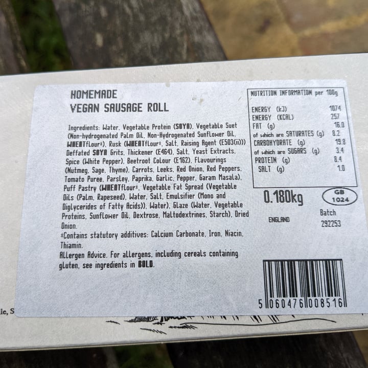 photo of Jon Thorner's Vegan Sausage Roll shared by @benzole on  22 Oct 2021 - review