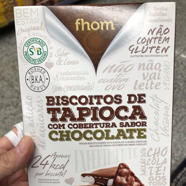 photo of Fhom Biscoitos de tapioca com cobertura sabor chocolate shared by @gisellepio on  06 Jun 2022 - review