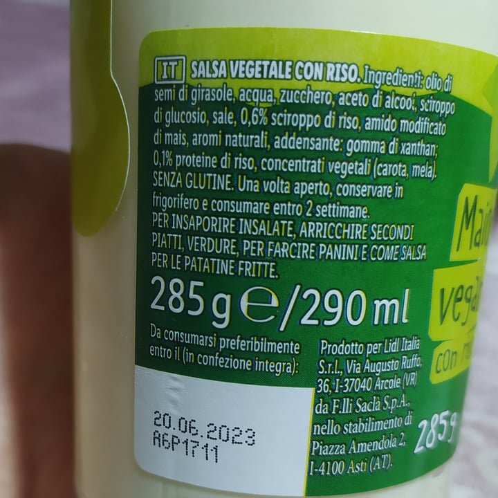 review photo of Vemondo Maionese Vegana con Riso shared by @maartine on 08 Aug 2022 - review