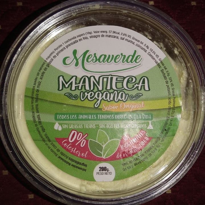 photo of Mesaverde Manteca vegetal shared by @yoanamamon on  11 Nov 2020 - review