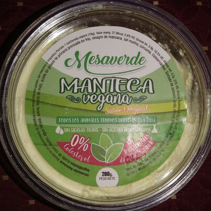 review photo of Mesaverde Manteca vegetal shared by @yoanamamon on 11 Nov 2020 - review