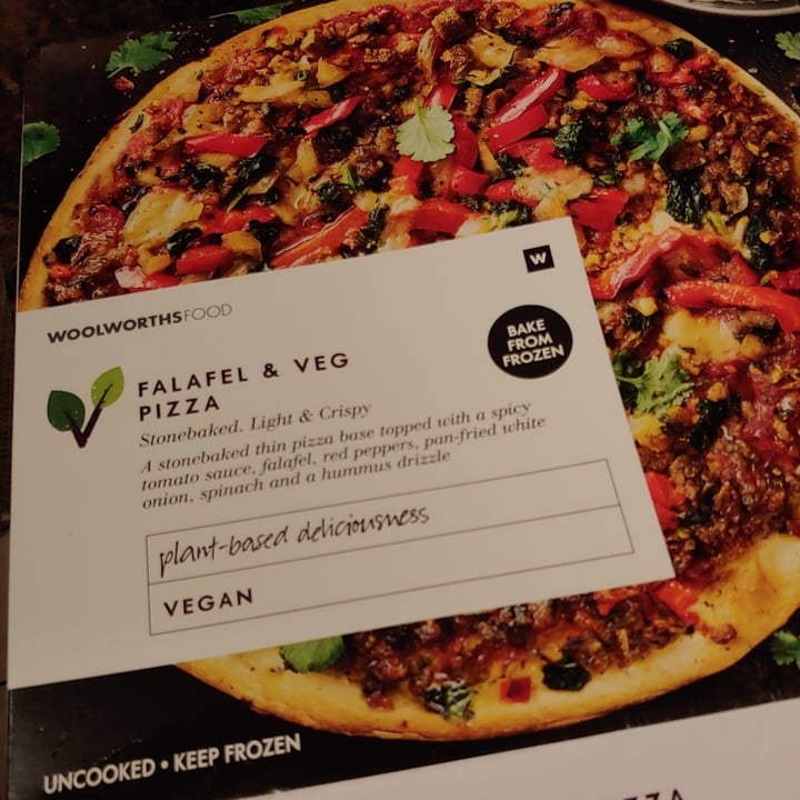 photo of Woolworths Food Veg and Falafel Pizza shared by @kaulana on  24 Sep 2022 - review