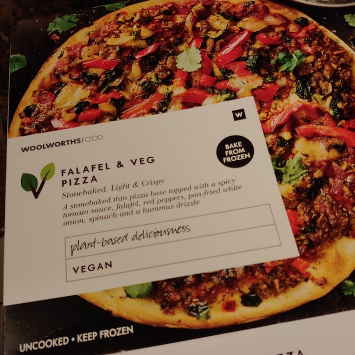 review photo of Woolworths Food Veg and Falafel Pizza shared by @kaulana on 24 Sep 2022 - review