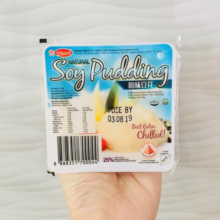 photo of Unicurd Natural Soy Pudding shared by @herbimetal on  30 Jul 2019 - review