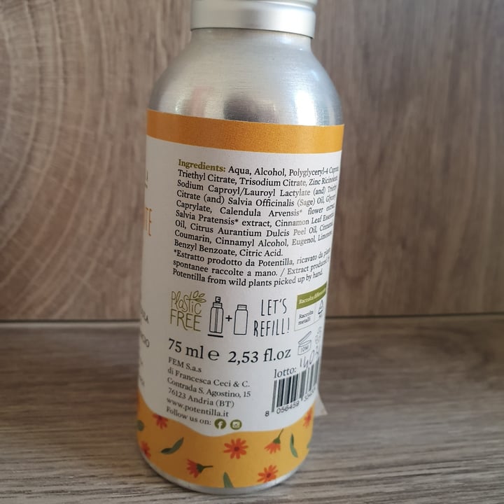 review photo of Potentilla Deodorante Spray Con Estratti Di Salvia E Calendula shared by @lucri on 30 Jul 2022 - review