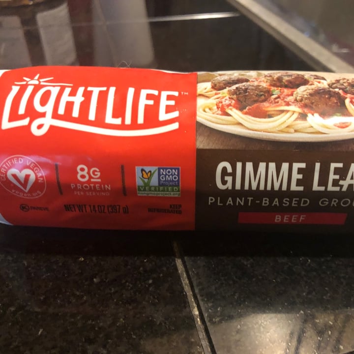 photo of Lightlife Gimme Lean Plant Based Ground Beef shared by @mariadelpaso on  11 Aug 2020 - review