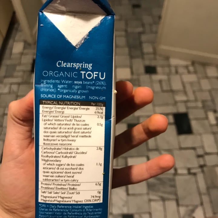 photo of Clearspring Organic Tofu Silken & Smooth shared by @carmelau on  29 Dec 2021 - review