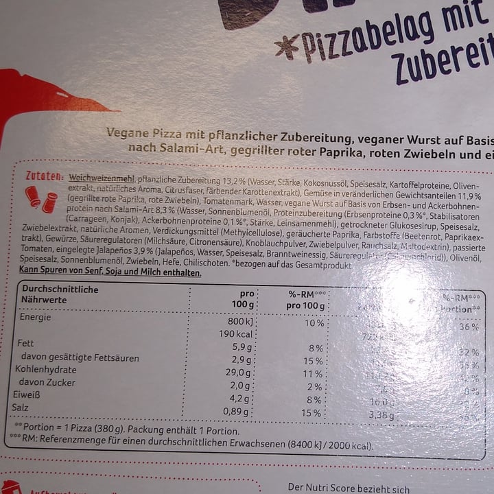 photo of REWE Beste Wahl Pizza Diavola shared by @alexsea on  08 Dec 2022 - review