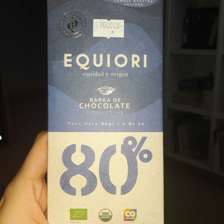 photo of Equiori Barra De Chocolate Al 80% shared by @isabelabean on  31 Aug 2020 - review