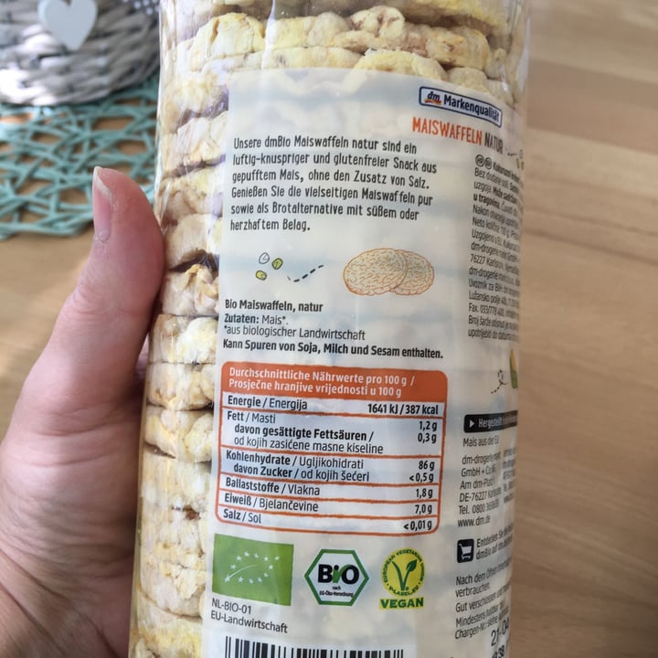 review photo of dmBio Mais Waffeln natur shared by @egregora on 16 May 2022 - review
