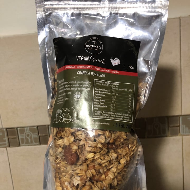 photo of Homemade Granola Vegan Crunch shared by @akgusti on  01 Sep 2020 - review