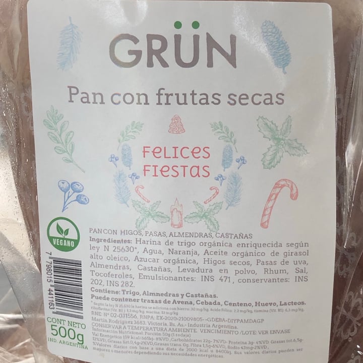 photo of Grün Orgánico Pan Dulce con Chips shared by @lopiff on  25 Dec 2020 - review