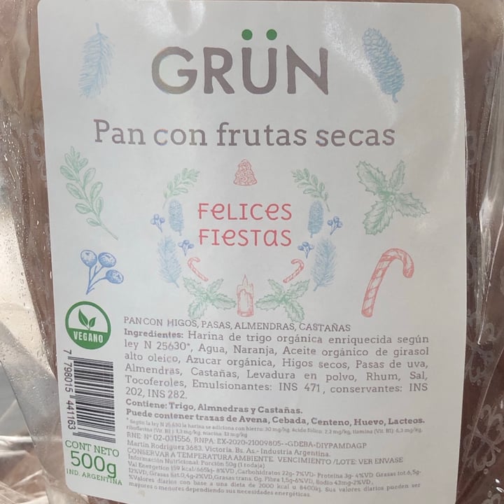 review photo of Grün Orgánico Pan Dulce con Chips shared by @lopiff on 25 Dec 2020 - review