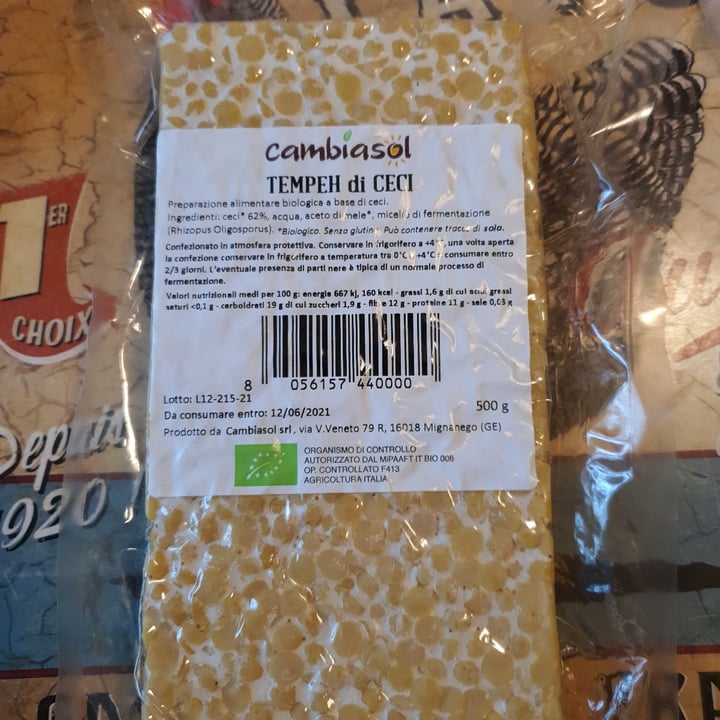 review photo of Cambiasol Tempeh di ceci shared by @pettirhoeu on 29 Apr 2021 - review