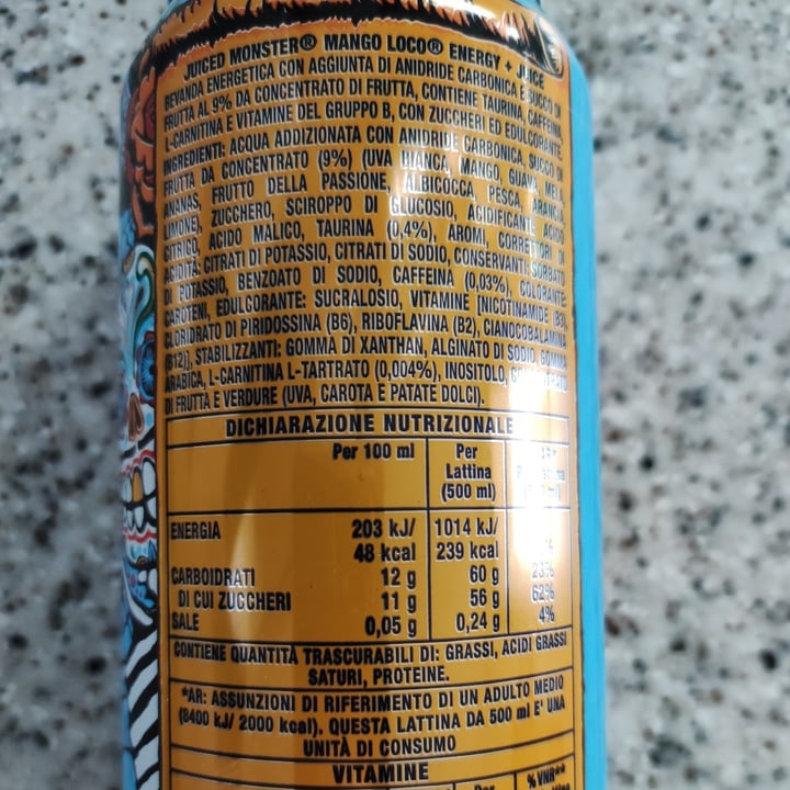 photo of Monster Energy Mango Loco Juiced shared by @michelaa on  07 Nov 2022 - review