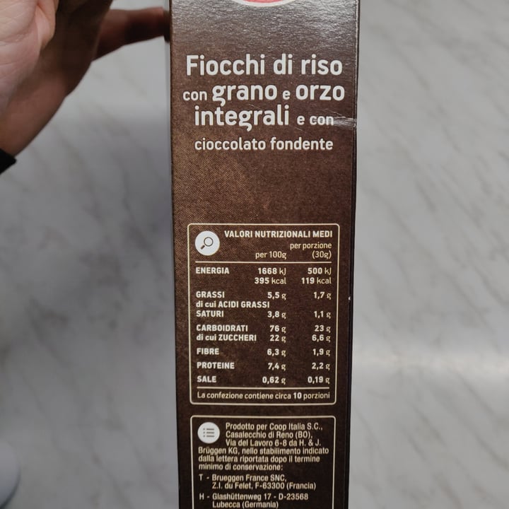 photo of Coop Fiocchi di riso e grano e orzo integrali e con cioccolato fondente shared by @federicazanasi on  05 Oct 2021 - review
