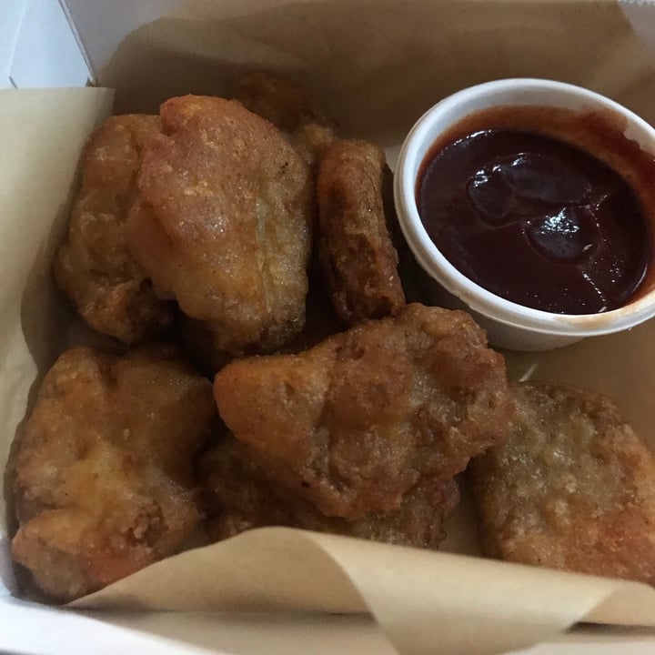 photo of Love Handle  Spiced Nuggets with BBQ Sauce shared by @veganwarrior666 on  31 May 2021 - review