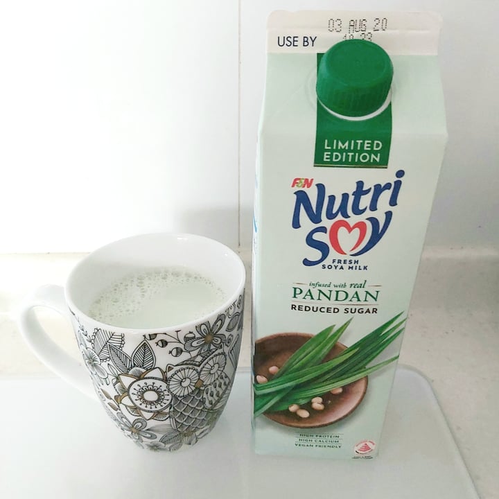 photo of F&N Nutrisoy Pandan Flavoured Soy Milk shared by @herbimetal on  24 Jul 2020 - review
